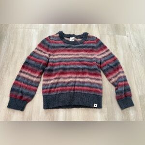 Abercrombie Kids Multi Striped Round Neck Pullover Knit Sweater Girls Sz 7-8